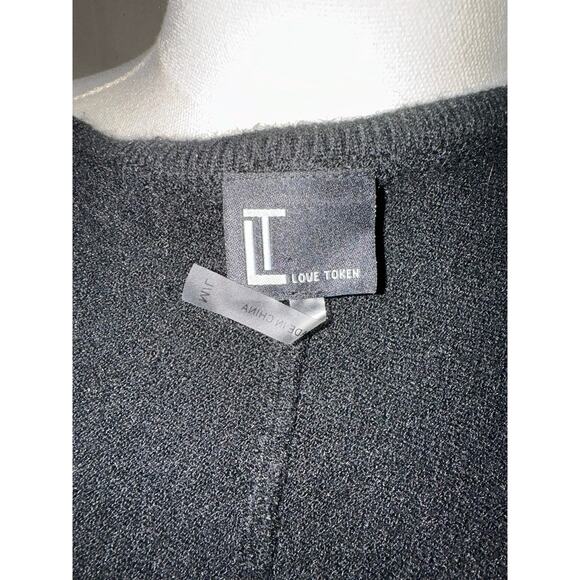 Love Token Black Cape with Fringe, Sz M - Picture 5 of 6